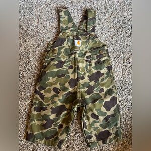 Carhartt Kids Camouflag Cotton Overall Jumpsuit Size 6M Infant